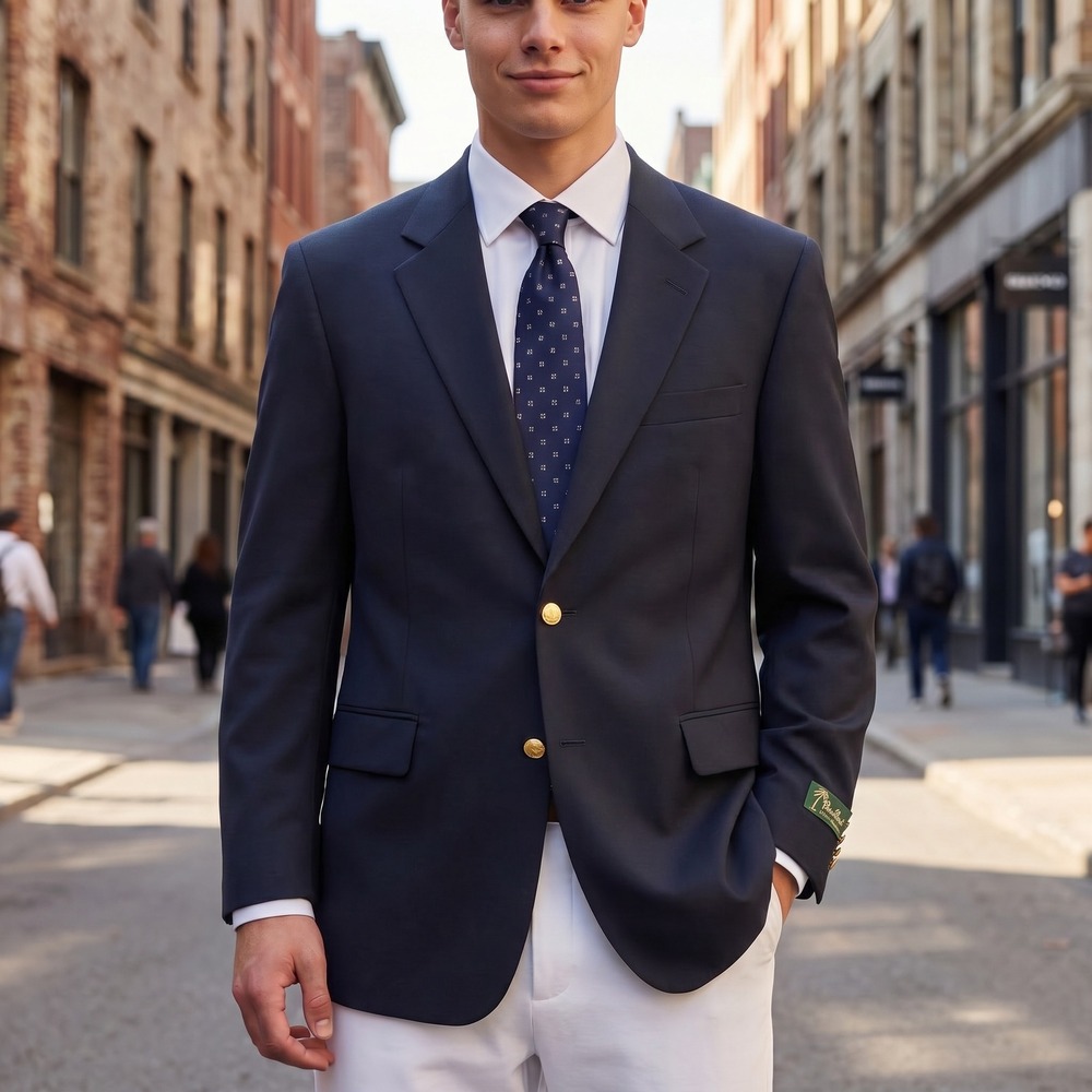 NEW Vintage USA Palm Beach Hartmarx Mens Navy Gold Button Blazers Sport Coat 54S